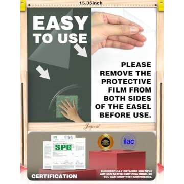 Joyooss Art Easel for Kids Easel, Kids Easel for Painting Wooden Whiteboard & Chalkboard Kids Art Easel, Toddler Art Easel One Get Many Kids Easel with Paper roll Art Easel for Kids Ages 2-4 4-8 8-12