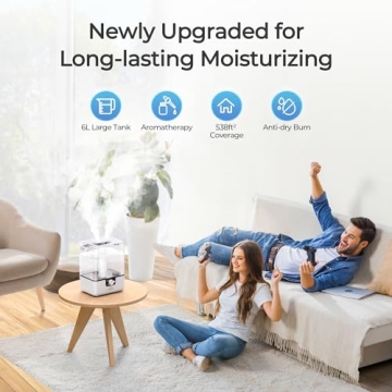 CHIVALZ 6L Cool Mist Humidifier & Diffuser for Homes