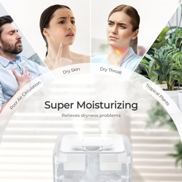 CHIVALZ 6L Cool Mist Humidifier & Diffuser for Homes