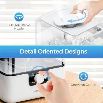 CHIVALZ 6L Cool Mist Humidifier & Diffuser for Homes