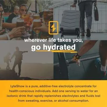 LyteShow Electrolyte Drops for Water Sugar-Free for Hydration and Immune Support - 50 Single Servings - Keto Friendly - Zinc and Magnesium for Rapid Rehydration