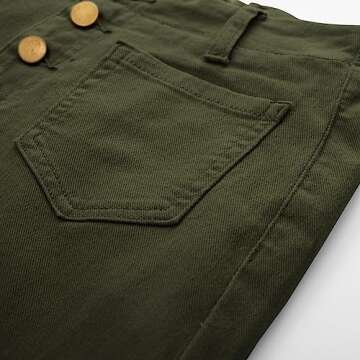 Belle Poque Women's High Waisted Boyfriend Jeans in Green