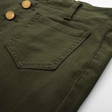 Belle Poque Women's High Waisted Boyfriend Jeans in Green