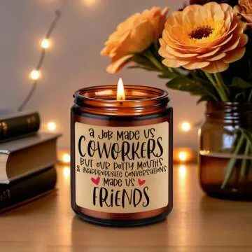 GSPY Scented Candles, Coworker Gifts for Women, Men - Funny Coworker Gifts, Coworker Leaving Gifts - Funny Birthday, Valentines, Friendship, Going Away Gifts for Friends, Coworker, Work Bestie