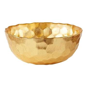 Elegance Odessa Gold Glass Bowl, 6-Inch