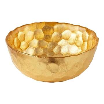Elegance Odessa Gold Glass Bowl, 6-Inch