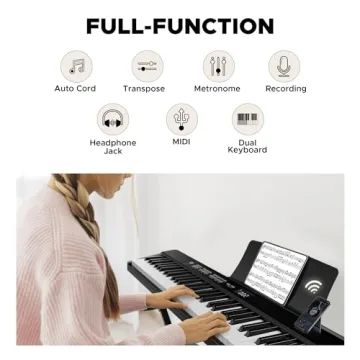 Starfavor SP-15F 88-Key Folding Piano with Bluetooth