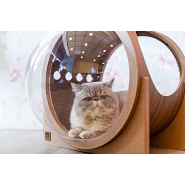 MYZOO Spaceship Alpha Cozy Wooden Pet Bed