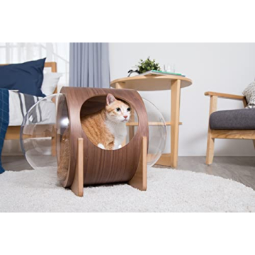 MYZOO Spaceship Alpha Cozy Wooden Pet Bed
