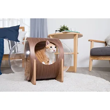 MYZOO Spaceship Alpha Cozy Wooden Pet Bed