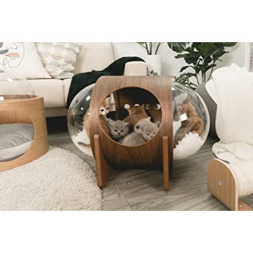 MYZOO Spaceship Alpha Cozy Wooden Pet Bed