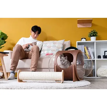 MYZOO Spaceship Alpha Cozy Wooden Pet Bed