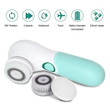 Electric Facial Cleansing Brush with 3 Heads