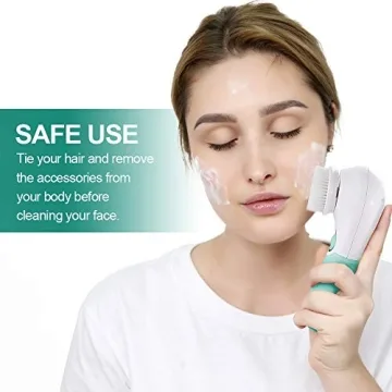Electric Facial Cleansing Brush with 3 Heads