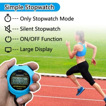 MUSHPORT Stopwatch - Simple Digital Timer for Sports