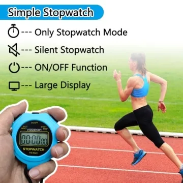 MUSHPORT Stopwatch - Simple Digital Timer for Sports