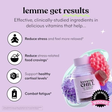 Lemme Chill Stress Relief Gummies for Relaxation and Calm