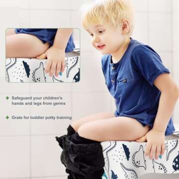 30 Pack Toilet Seat Covers Disposable, Large Waterproof Potty Covers for Toddlers, Kids, and Adults, Individually Wrapped for Travel, Toddler Potty Training for Public Restroom, Airplane, Trip