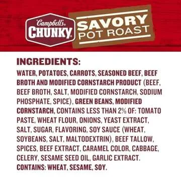 Campbell’s Chunky Soup, Savory Pot Roast Soup, 18.8 oz Can (Pack of 12)