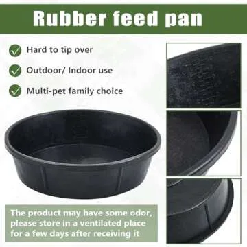 Buy Durable Sadnyy Rubber Feeder Pans for Pets