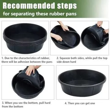 Buy Durable Sadnyy Rubber Feeder Pans for Pets