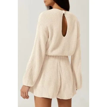 Meyeeka Women’s Oversize Sweater Romper for Fall 2023