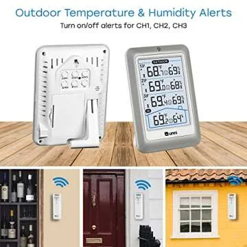 Wireless Indoor Outdoor Thermometer with 330ft Range