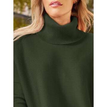 LILLUSORY Oversized Turtleneck Sweater: Trendy Winter Pullover