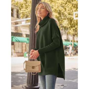 Shop LILLUSORY Oversized Turtleneck Sweater for Women