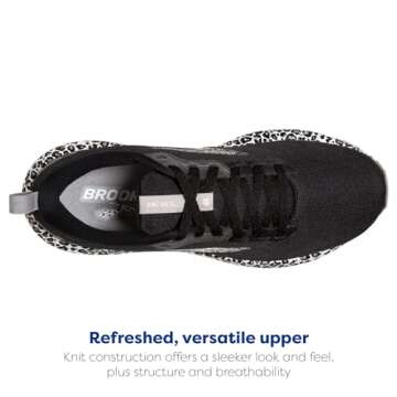 Brooks Women’s Revel 6 Neutral Running Shoe - White/Black/Alloy - 8.5 Medium