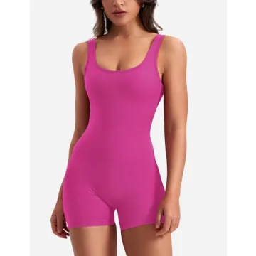 YEOREO V Back Scrunch Workout Jumpsuit for Women