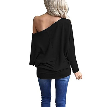 Women’s Off-Shoulder Long Sleeve Tunic Tops by Poetsky