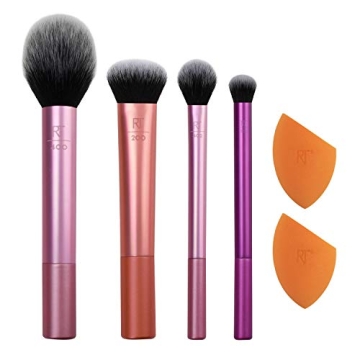 Real Techniques Makeup Brush Set with 2 Makeup Sponge Blenders, 10-Piece Set for Flawless Makeup App...