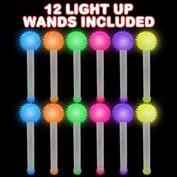 ArtCreativity Light Up Galactic Wands, Set of 12, LED Wands for Kids and Adults in Assorted Colors, ...