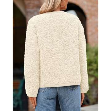 PRETTYGARDEN Women's Faux Fur Shearling Coat Fuzzy Fleece Button Up Trendy Fall Winter Cropped Jacke...