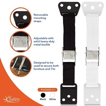 Safety Innovations Heavy Duty TV Straps for Families