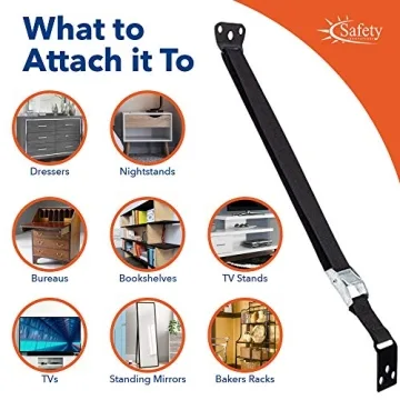 Safety Innovations Heavy Duty TV Straps for Families
