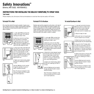 Safety Innovations Heavy Duty TV Straps for Families