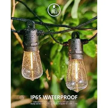 SUFEIMAS Waterproof LED String Lights for Outdoor Ambiance