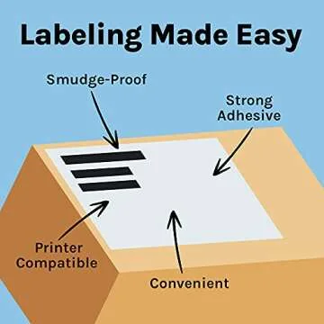 Premium Label Supply White Sticker Full Sheet Shipping Labels – 8.5" x 11" – Laser/Inkjet Compatible – (1 per Sheet), 25 Sheets - Letter Size