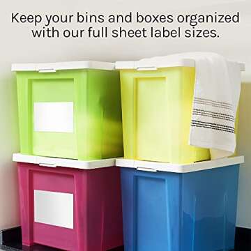 Premium Label Supply White Sticker Full Sheet Shipping Labels – 8.5" x 11" – Laser/Inkjet Compatible – (1 per Sheet), 25 Sheets - Letter Size