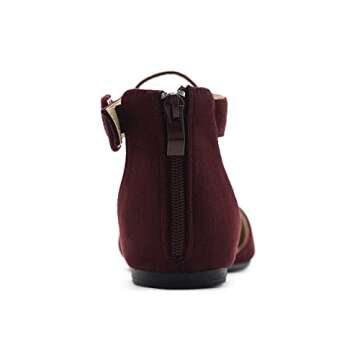 Ollio Women's Faux Suede Cross Strappy Ballet Flats