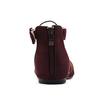 Ollio Women's Faux Suede Cross Strappy Ballet Flats