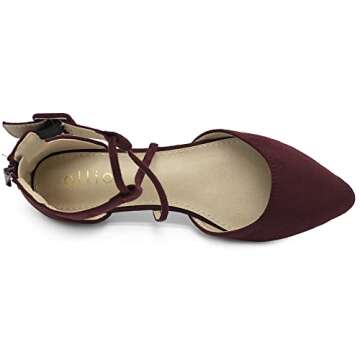 Ollio Women's Faux Suede Cross Strappy Ballet Flats