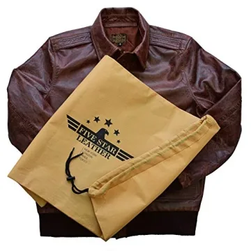 FIVESTAR A-2 Leather Flight Bomber Jacket for Men