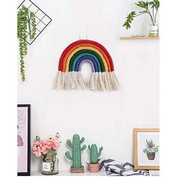 Colorful Macrame Rainbow Wall Hanging for Home Decor