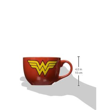 Wonder Woman Soup Mug by Silver Buffalo - Great for Gifts