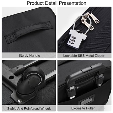 Relavel Professional Rolling Makeup Case for Travel