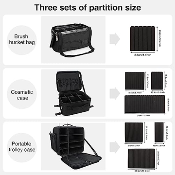 Relavel Professional Rolling Makeup Case for Travel