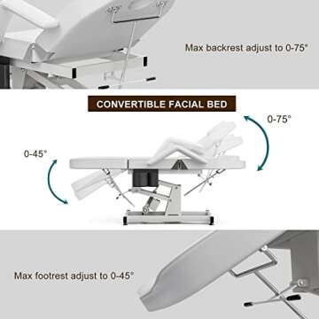 Paddie Electric Height Adjustable Tattoo Chair Spa Bed